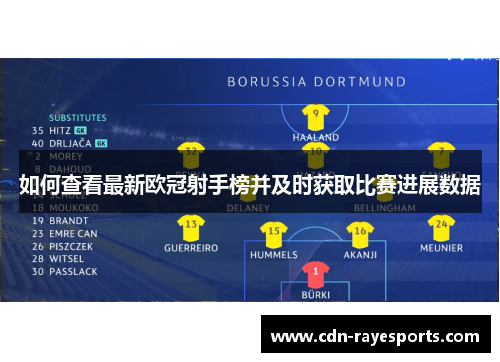 如何查看最新欧冠射手榜并及时获取比赛进展数据